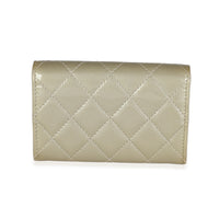 13C Grey Quilted Patent Classic Card Case