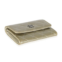 13C Grey Quilted Patent Classic Card Case