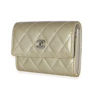 13C Grey Quilted Patent Classic Card Case