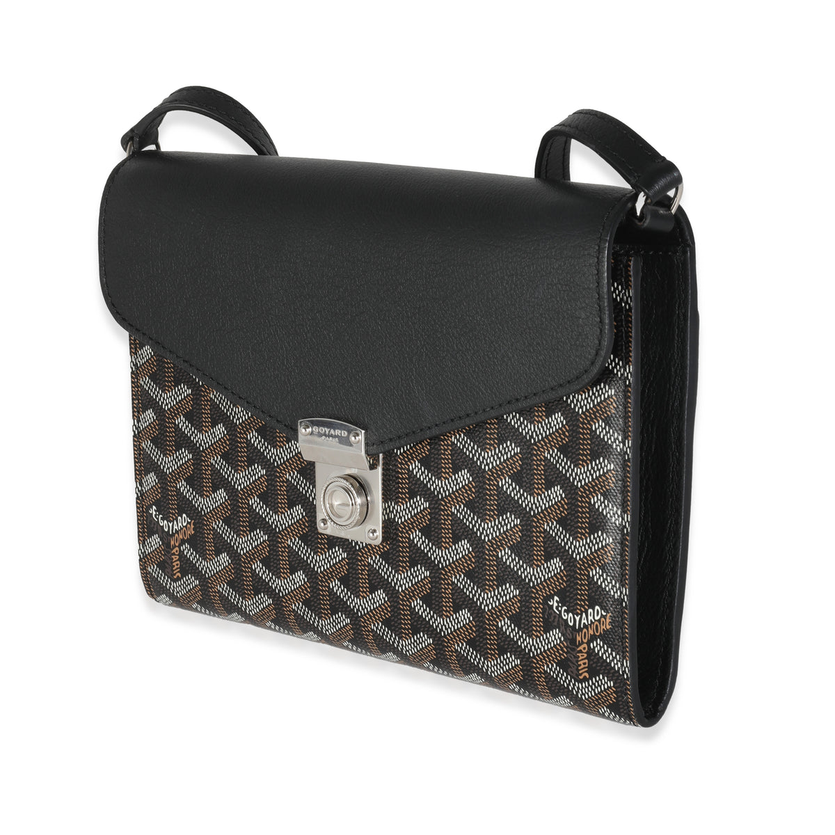 Black Goyardine Canvas Chypre Wallet Pouch