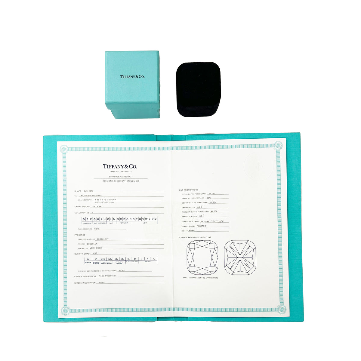 0.54 ct Cushion Modified Diamond Soleste Engagement Ring