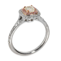 0.54 ct Cushion Modified Diamond Soleste Engagement Ring