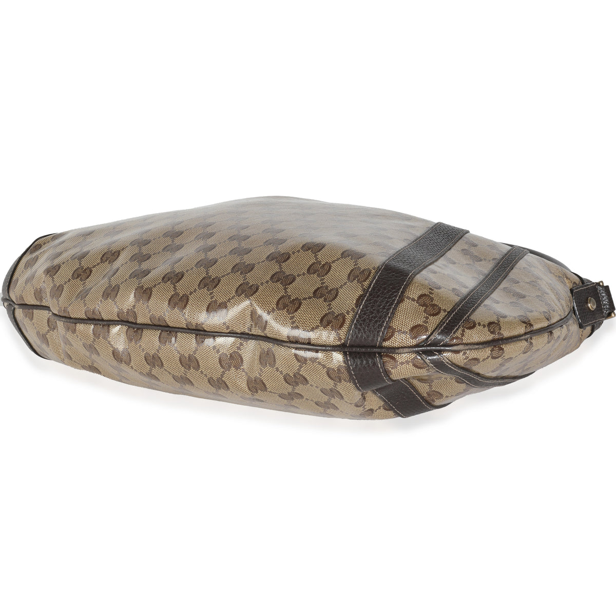 Beige Crystal GG Coated Canvas Abbey Convertible Tote