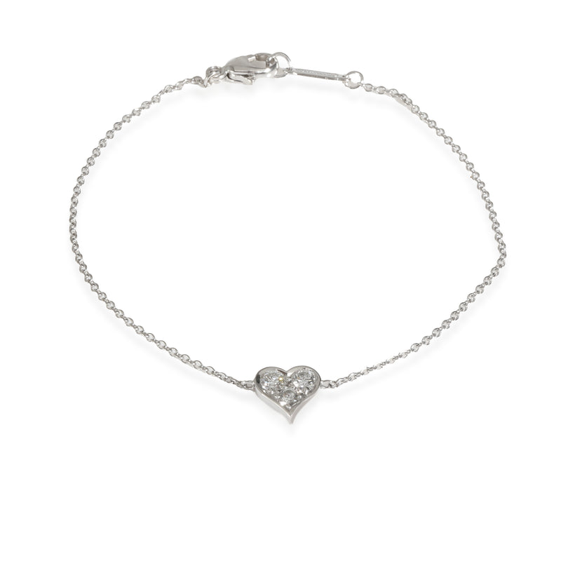 Diamond Heart Bracelet in Platinum 0.18 CTW