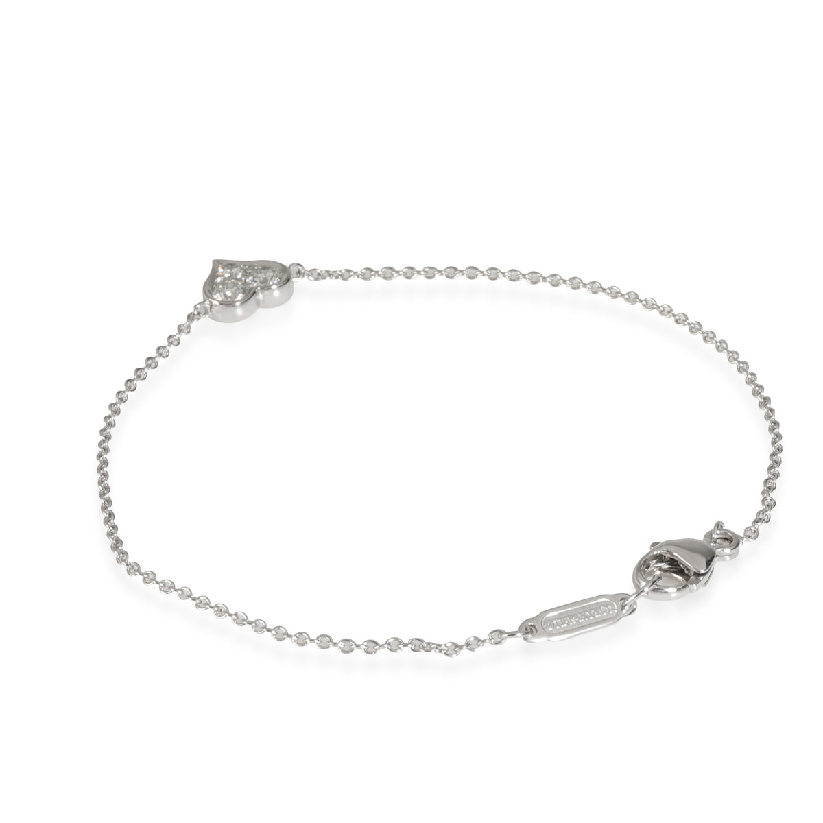 Diamond Heart Bracelet in Platinum 0.18 CTW