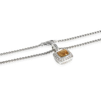 Albion Citrine Diamond Pendant in  Sterling Silver 0.17 CTW