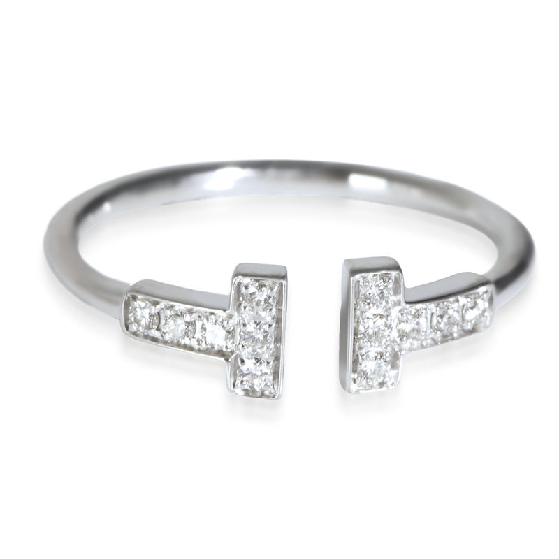 Tiffany T Ring in 18k White Gold 0.13 CTW