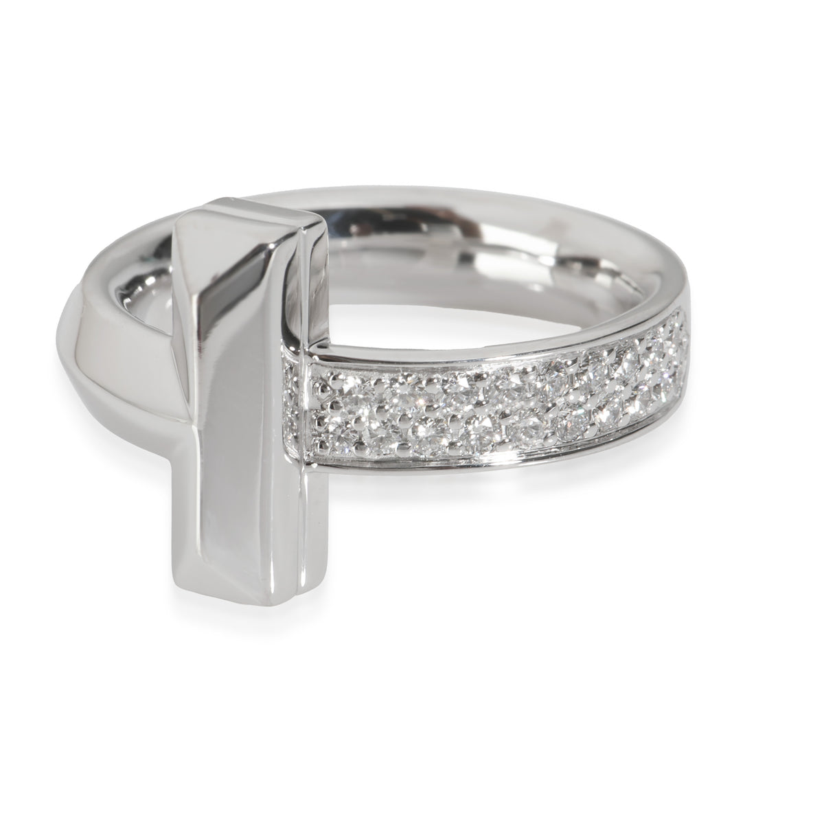 Tiffany T Diamond Ring in 18k White Gold 0.21 CTW