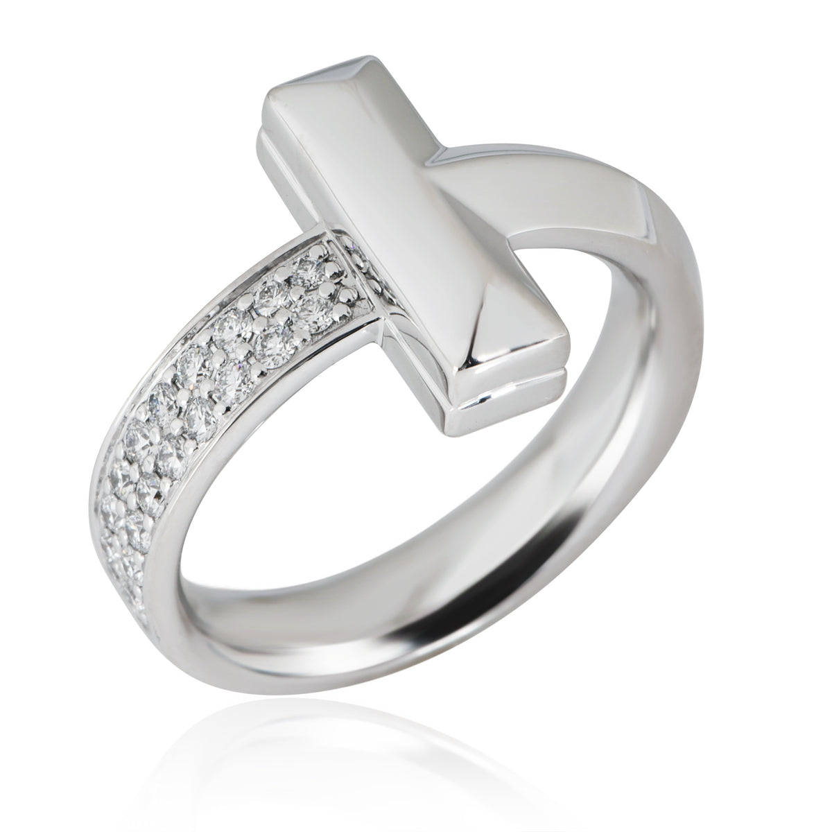 Tiffany T Diamond Ring in 18k White Gold 0.21 CTW