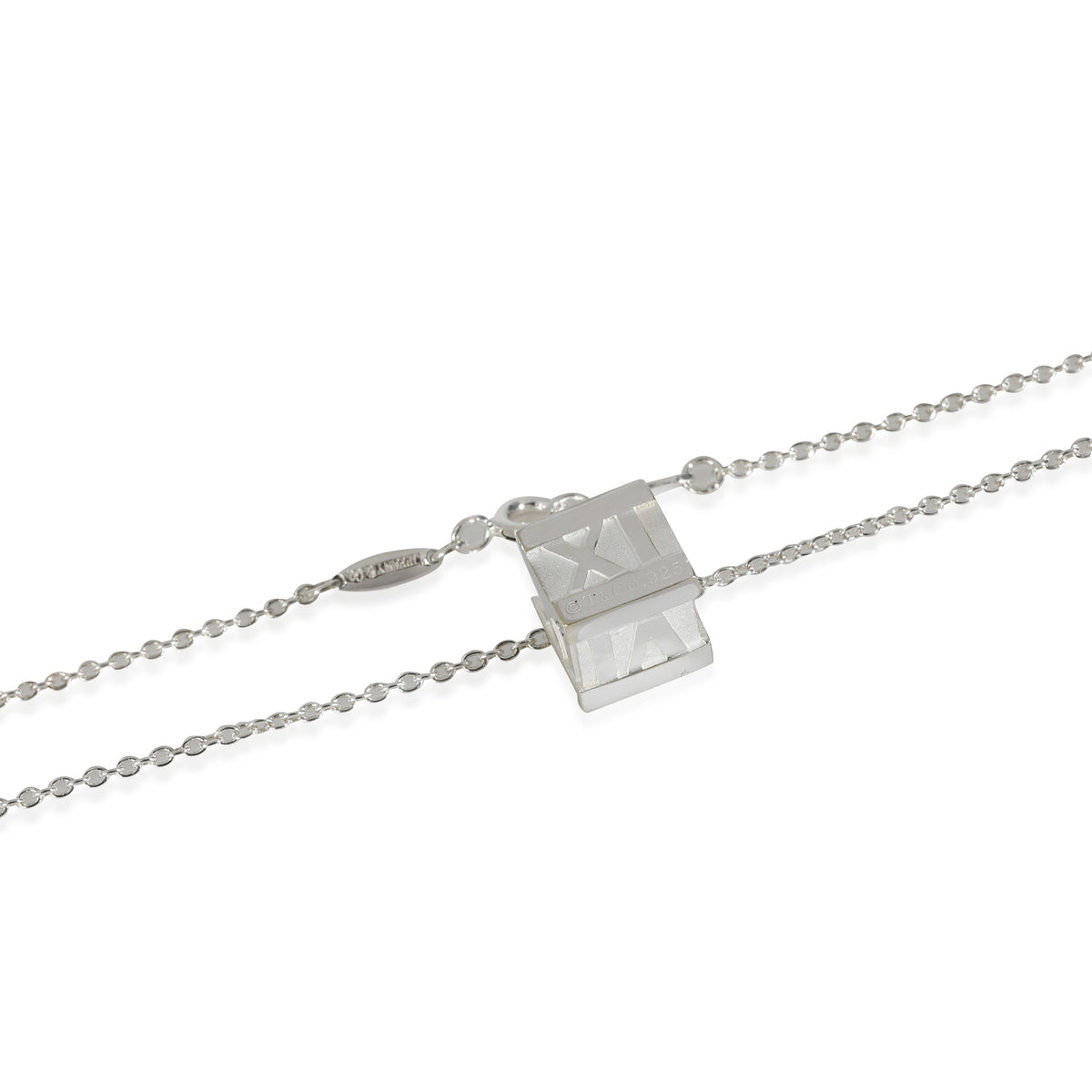 Atlas Cube Pendant In Sterling Silver On Elsa Peretti Chain