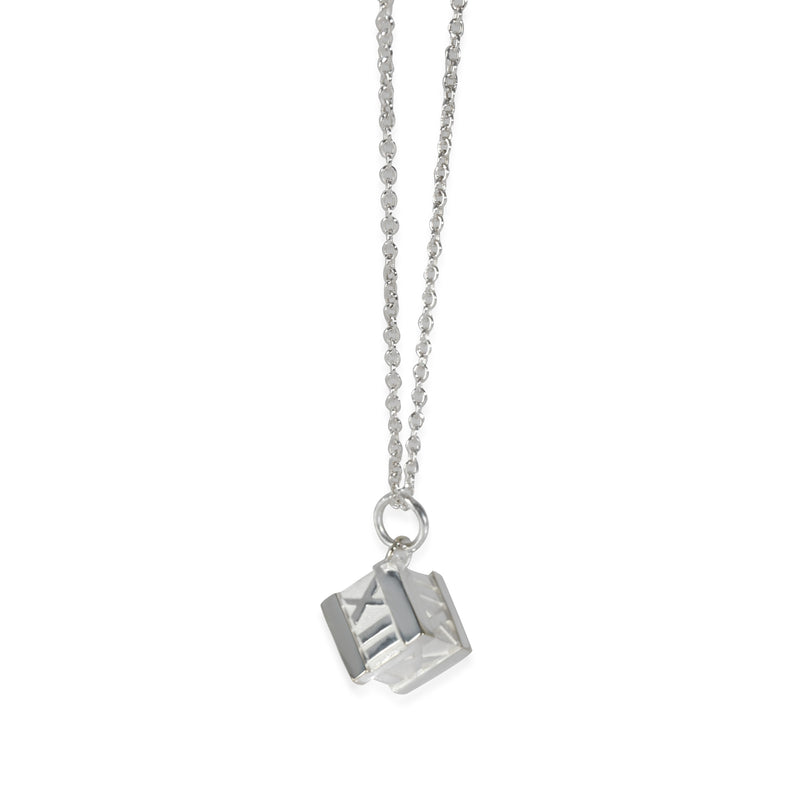 Atlas Cube Pendant In Sterling Silver On Elsa Peretti Chain