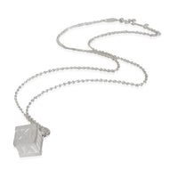 Atlas Cube Pendant In Sterling Silver On Elsa Peretti Chain