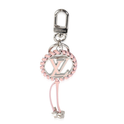 Silver Metal Pink Very Bag Charm Key Holder