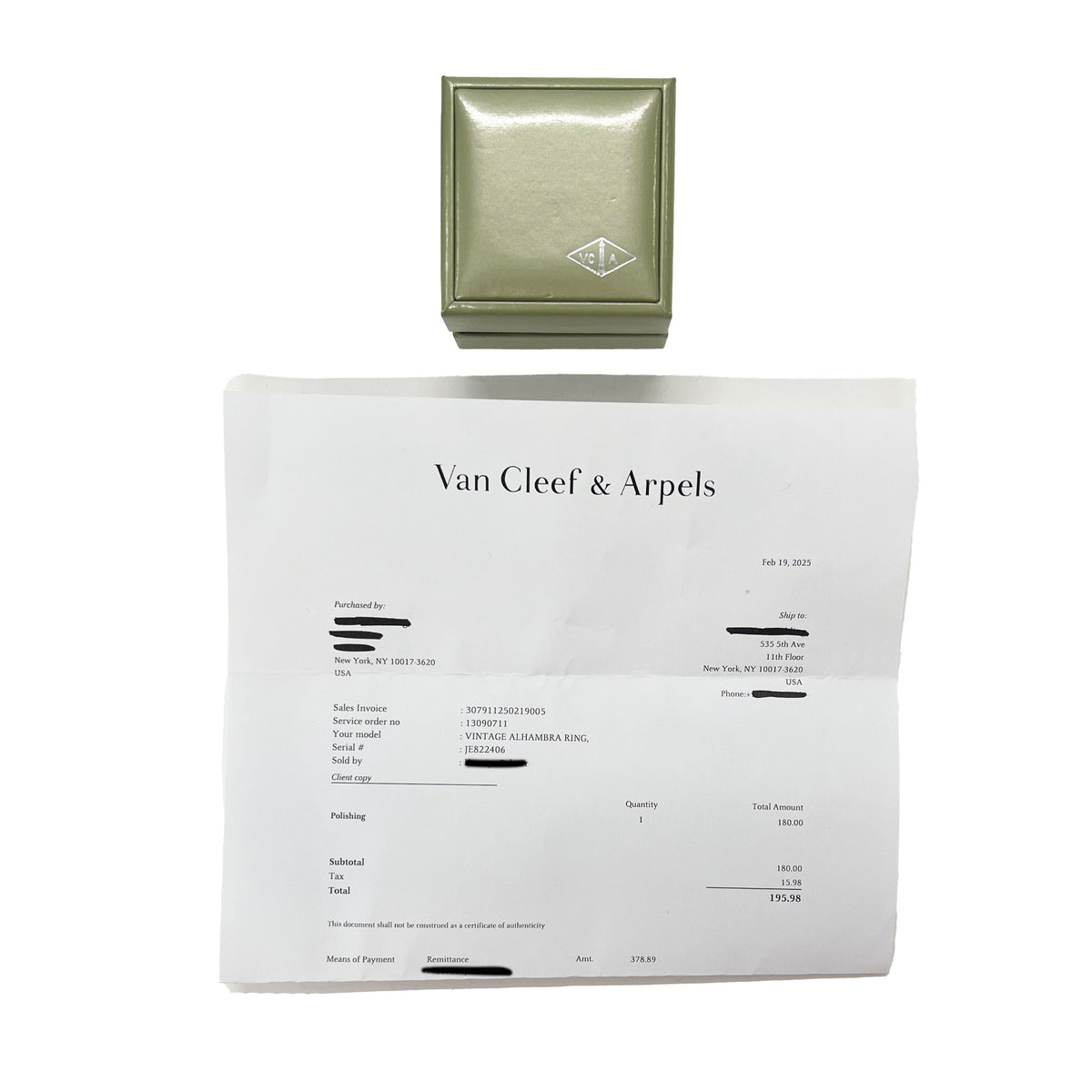 Vintage Alhambra Ring With Carnelian In 18K Yellow Gold, .05