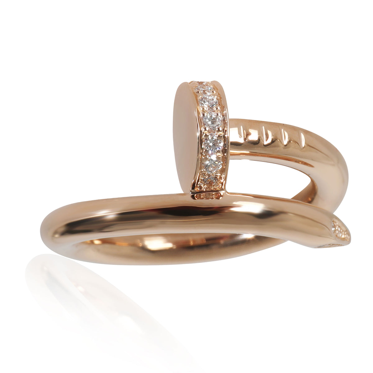 Cartier Juste Un Clou Ring, Diamonds (Rose Gold) fv