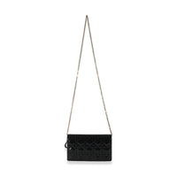 Black Patent Cannage Lady Dior Pouch