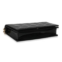 Black Patent Cannage Lady Dior Pouch