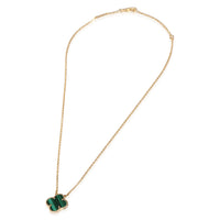 Alhambra Malachite Pendant Necklace In 18K Yellow Gold