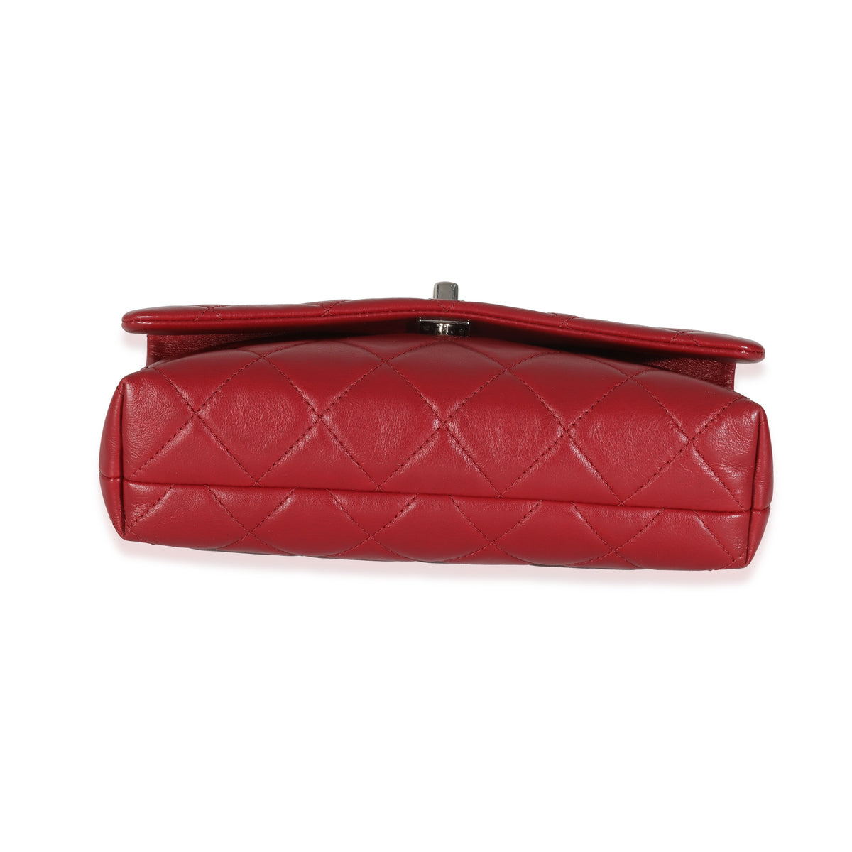Burgundy Quilted Lambskin Front Pocket Camera Bag