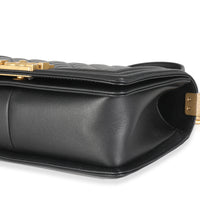 Black Quilted Calfskin Medium Boy Bag
