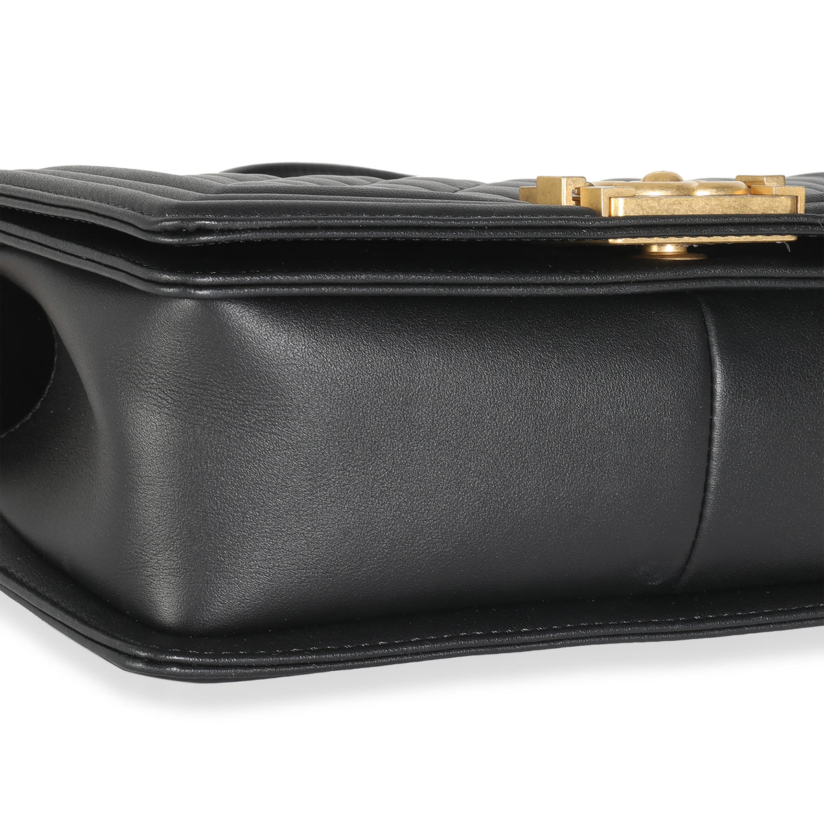 Black Quilted Calfskin Medium Boy Bag