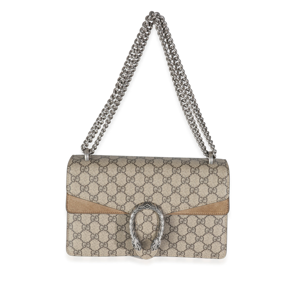Beige GG Supreme Canvas Small Dionysus Chain Bag