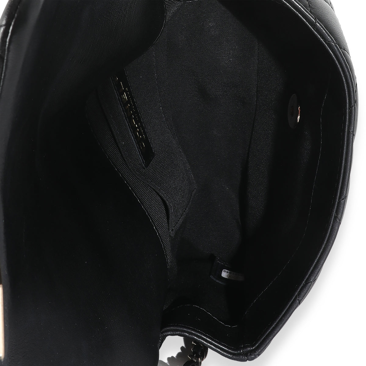 Black Quilted Lambskin Mini My Precious Pearls Flap Bag