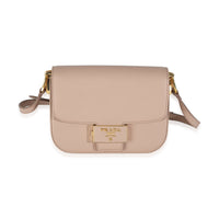 Prada Cipria Saffiano Lux Embleme Flap Shoulder Bag Handbag fv