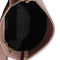 Cipria Saffiano Lux Embleme Flap Shoulder Bag