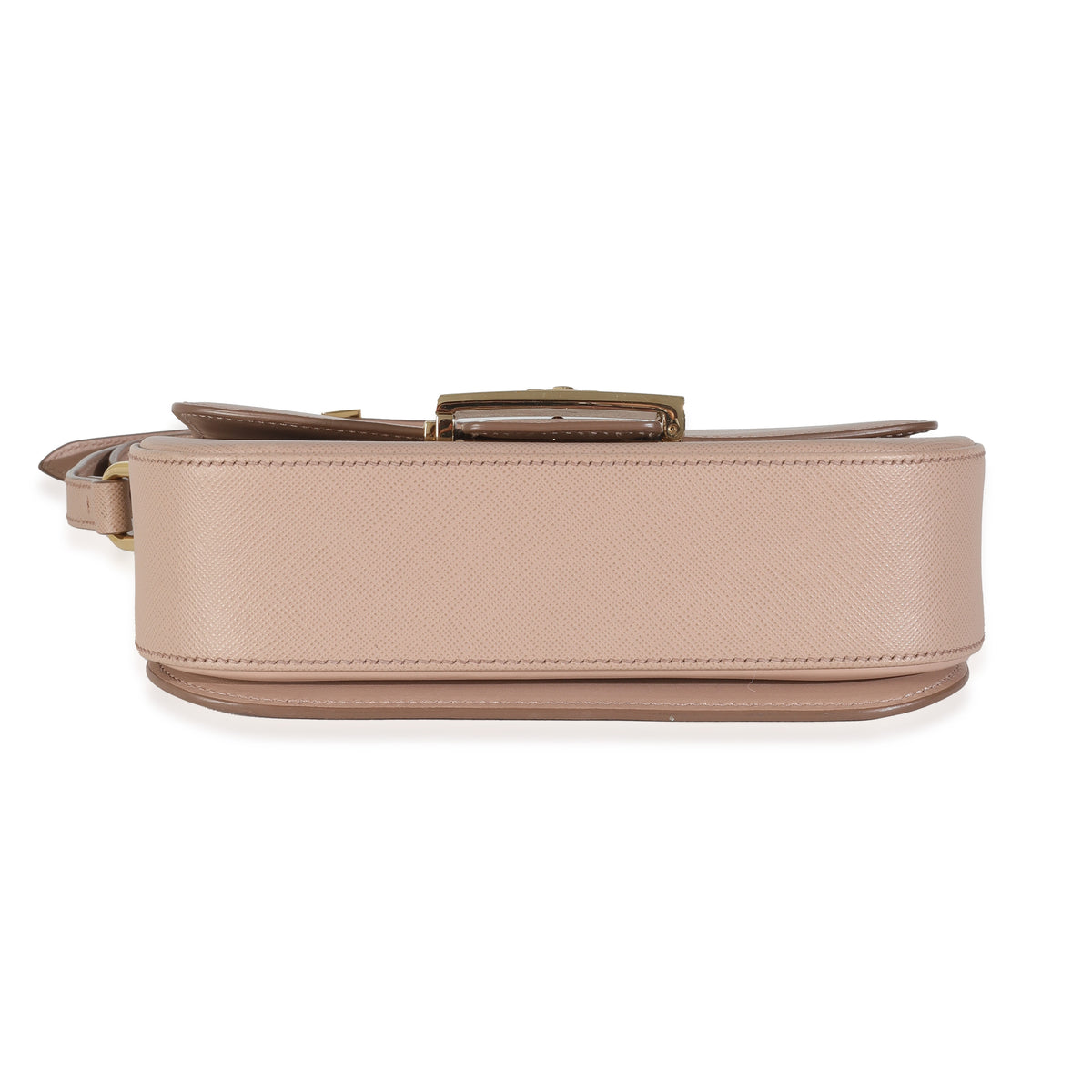 Cipria Saffiano Lux Embleme Flap Shoulder Bag