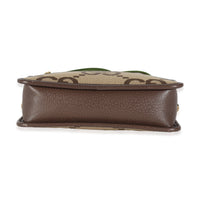 Dollar Calfskin Beige Jumbo GG Canvas Web Mini Crossbody Bag