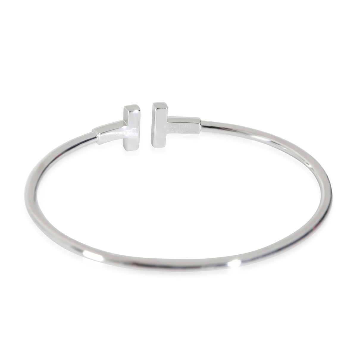 Tiffany T Diamond Bracelet in 18k White Gold 0.24 CTW