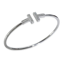 Tiffany T Diamond Bracelet in 18k White Gold 0.24 CTW