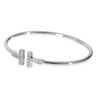 Tiffany T Diamond Bracelet in 18k White Gold 0.24 CTW