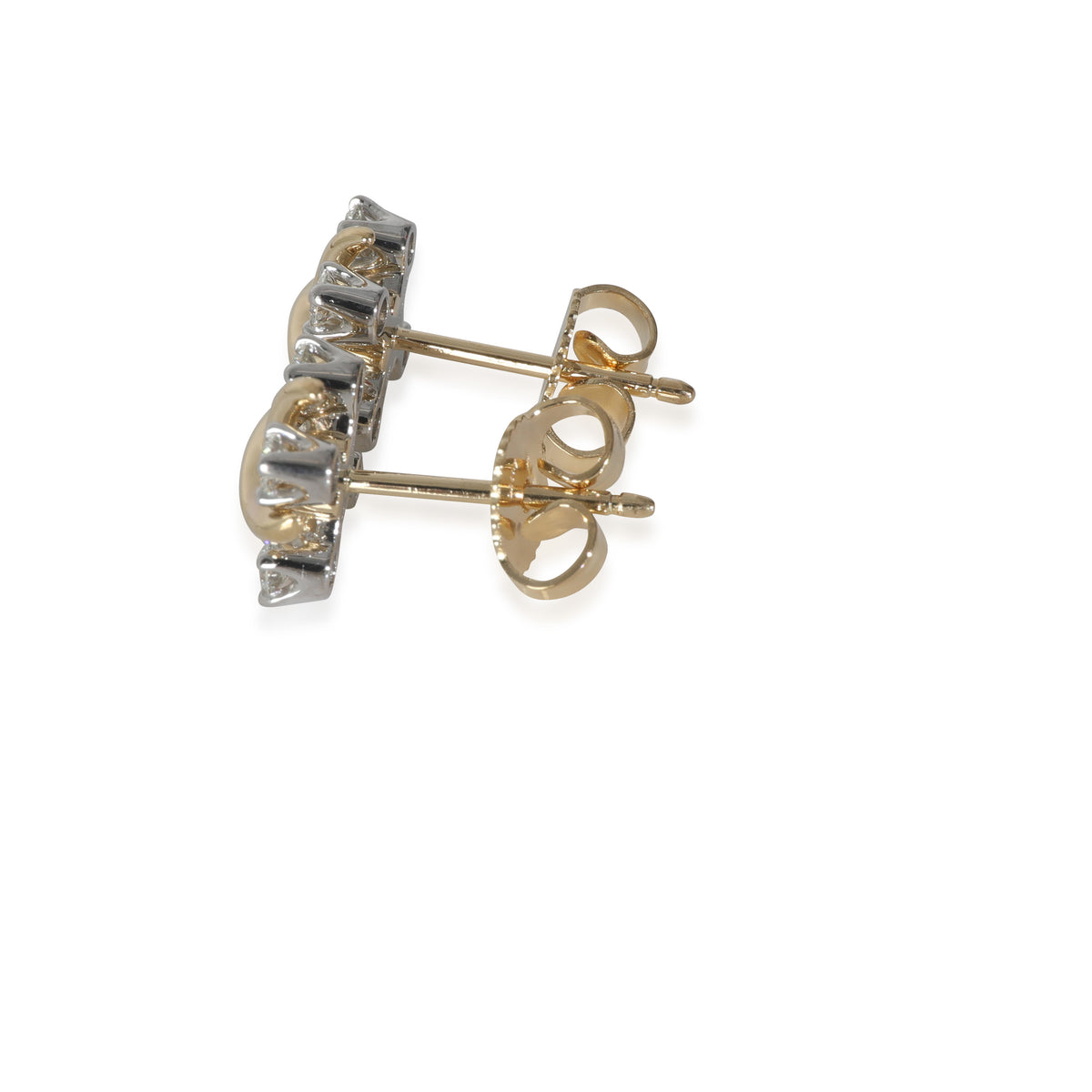 Schlumberger Lynn Earrings in 18k Yellow Gold/Platinum 0.28 CTW