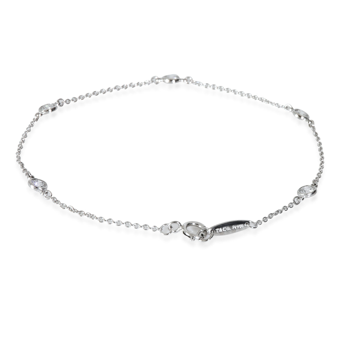 Elsa Peretti Diamond Bracelet in  Platinum 0.4 CTW