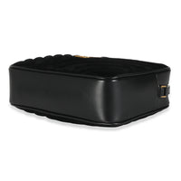 Black Suede Matelasse Monogram Lou Camera Bag