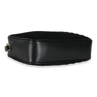 Black Suede Matelasse Monogram Lou Camera Bag