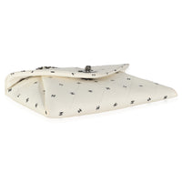 Chanel White Lambskin CC Logo Envelope Clutch With Chain Handbag clasp