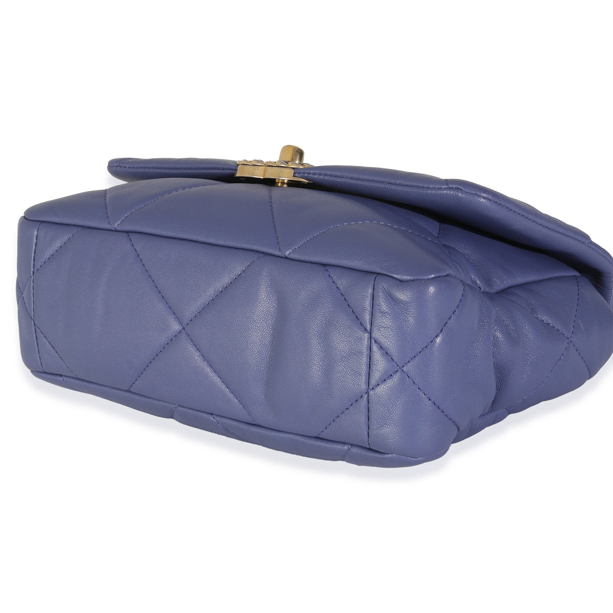 Purple Quilted Goatskin Chanel 19 Flap Bag