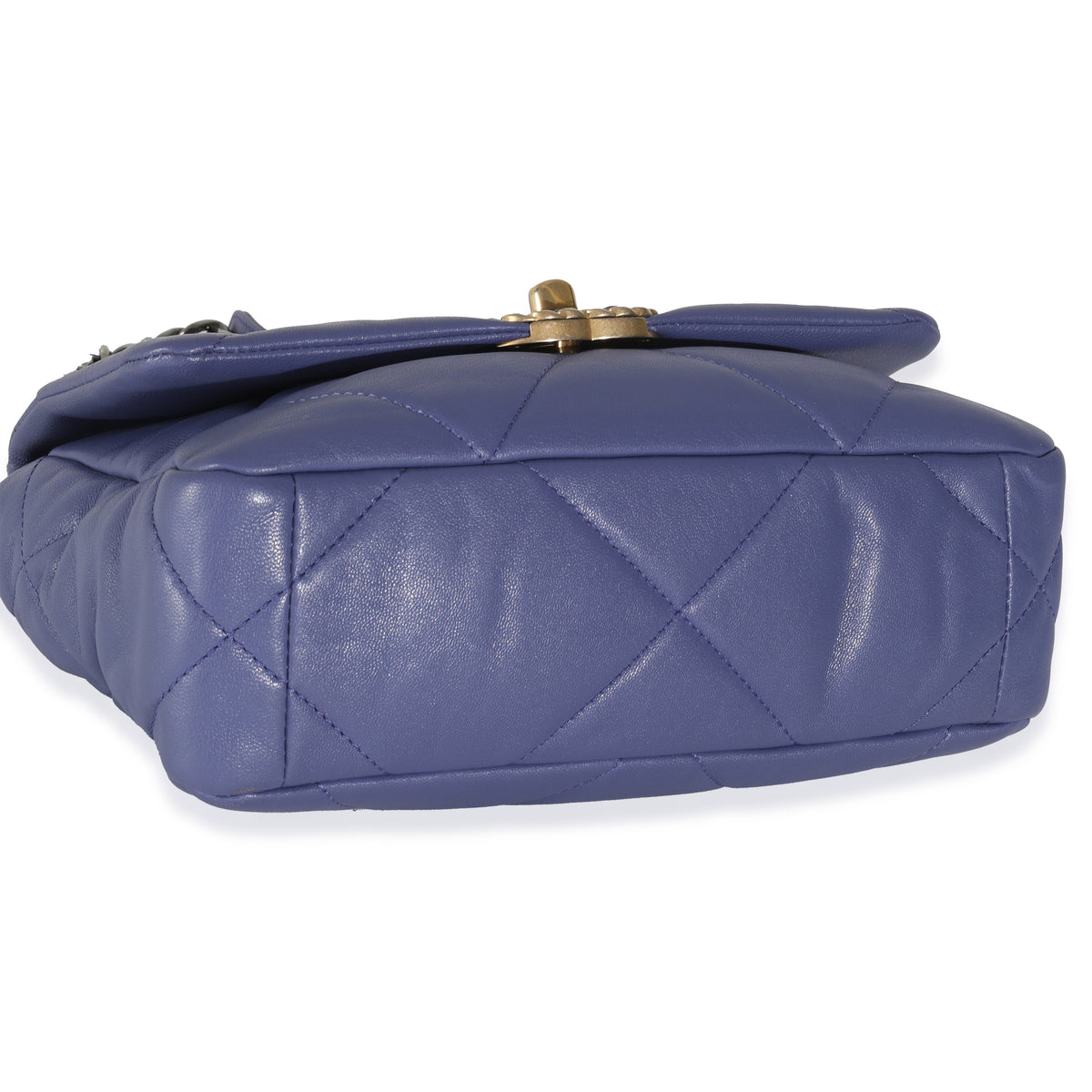 Purple Quilted Goatskin Chanel 19 Flap Bag