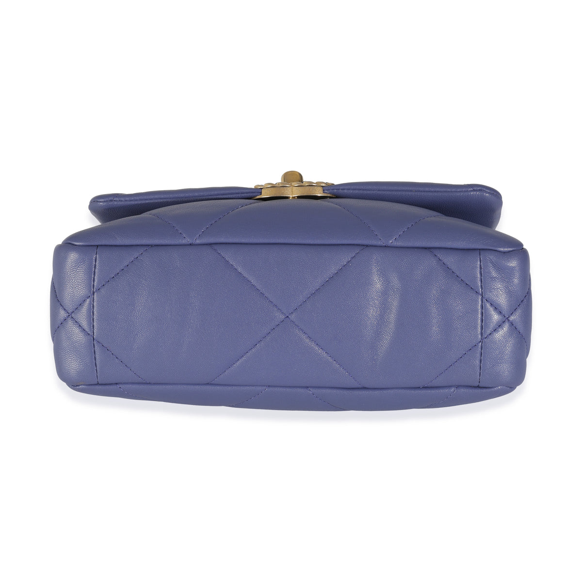 Purple Quilted Goatskin Chanel 19 Flap Bag