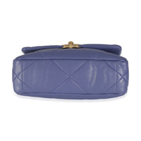 Purple Quilted Goatskin Chanel 19 Flap Bag