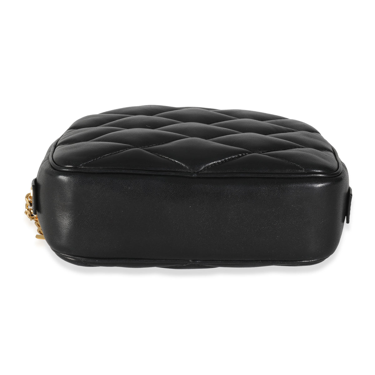 Black Quilted Lambskin Lolita Cosmetic Pouch