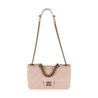 Beige Quilted Calfskin Perfect Edge Flap Bag