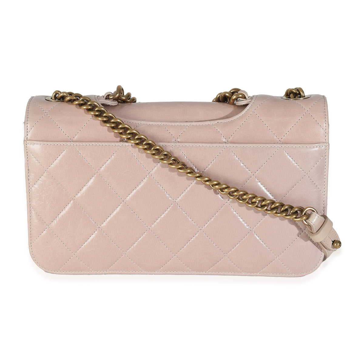Beige Quilted Calfskin Perfect Edge Flap Bag