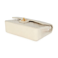 Vintage 24K Cream Quilted Lambskin Small Classic Double Flap Bag