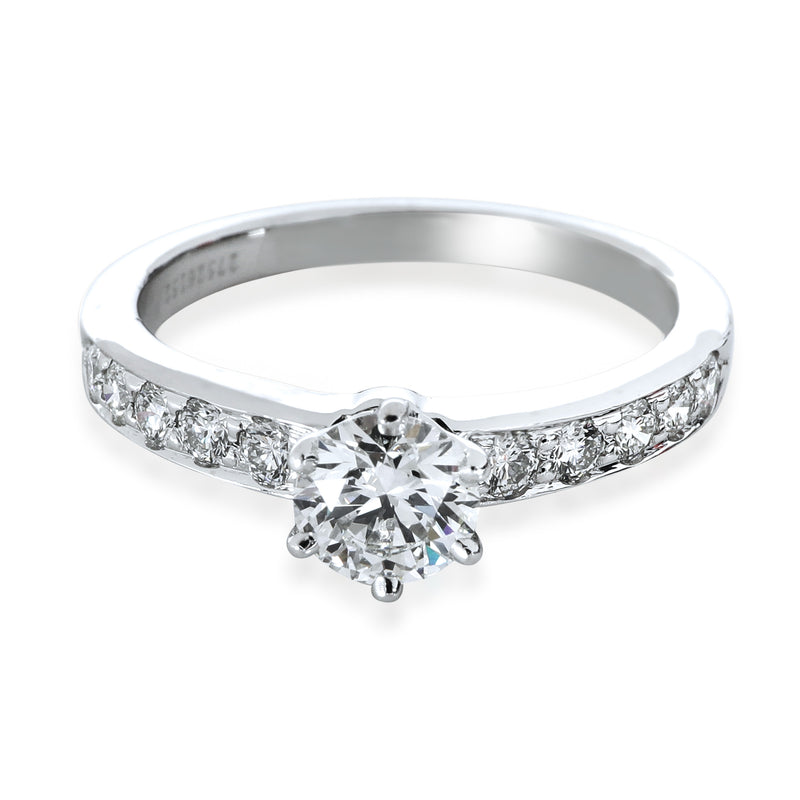 Diamond Engagement Ring in Platinum G VS2 0.72 CTW