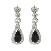 David Yurman Onyx Diamond Earring in  Sterling Silver 1.25 CTW fv