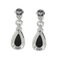 Onyx Diamond Earring in  Sterling Silver 1.25 CTW